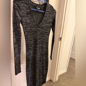 Wilfred Charcoal Long Sleeve Dress